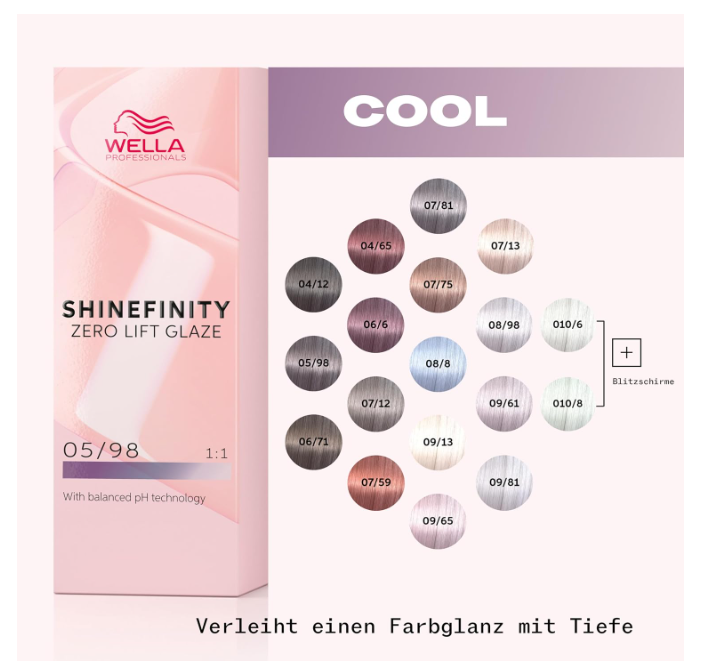 Wella Professionals Zero Lift Shinefinity Glaze 05/98 Cool Steel Orchid 60ml