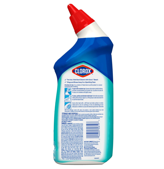 Clorox Toilet Bowl Cleaner Clinging Bleach Gel 24 fl oz