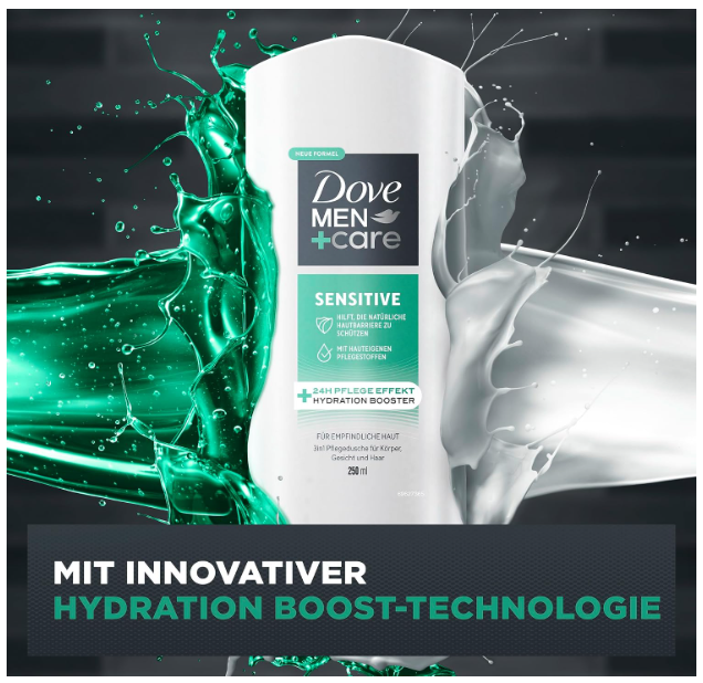 Dove Men+Care Sensitive 3-in-1 Shower Gel 250ml