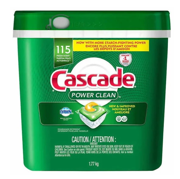 Cascade Power Clean Dishwasher Detergent 115 Count