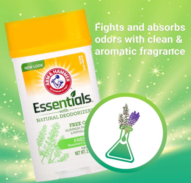 Arm &amp; Hammer Essentials Natural Deodorant, Rosemary Lavender (2.5oz, 2-Pack)