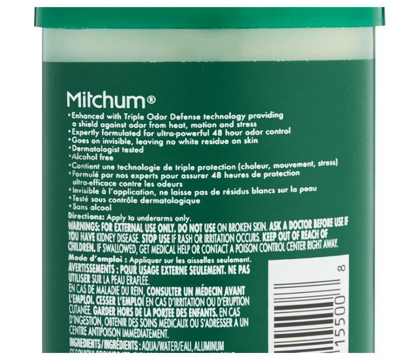 Mitchum Men Gel Antiperspirant Deodorant Unscented 63g