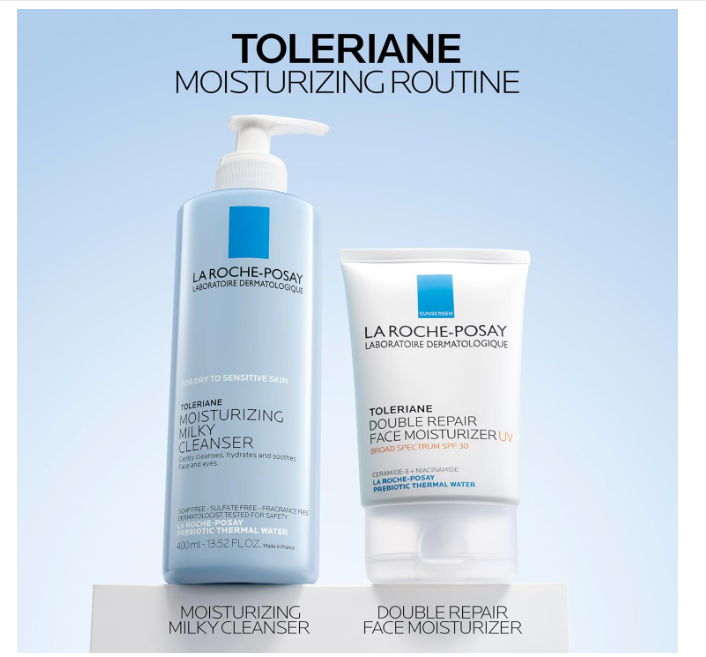 La Roche-Posay Toleriane Dermo Milk Facial Cleanser for Sensitive and Allergy-Prone Skin 200ml