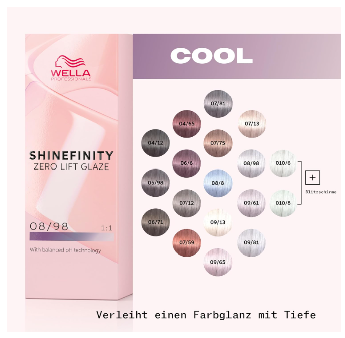 Wella Professionals Zero Lift Shinefinity Glaze 08/98 Cool Silver Pearl 60ml