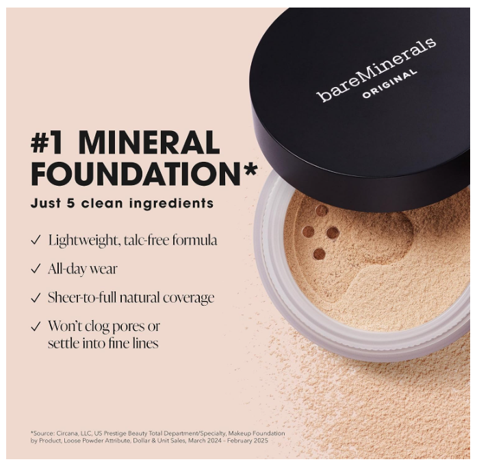 BareMinerals Original Matte Loose Powder Foundation SPF 15 – 12 Medium Beige 6g