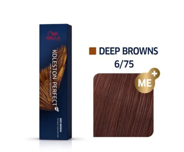 Wella Professionals Koleston Perfect Me+ 6/75 Dark Blonde Brown/Mahogany 60ml – 3 Pack