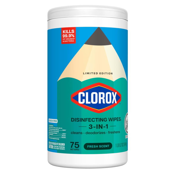 Clorox Disinfecting Wipes Canister Fresh Scent 75ct