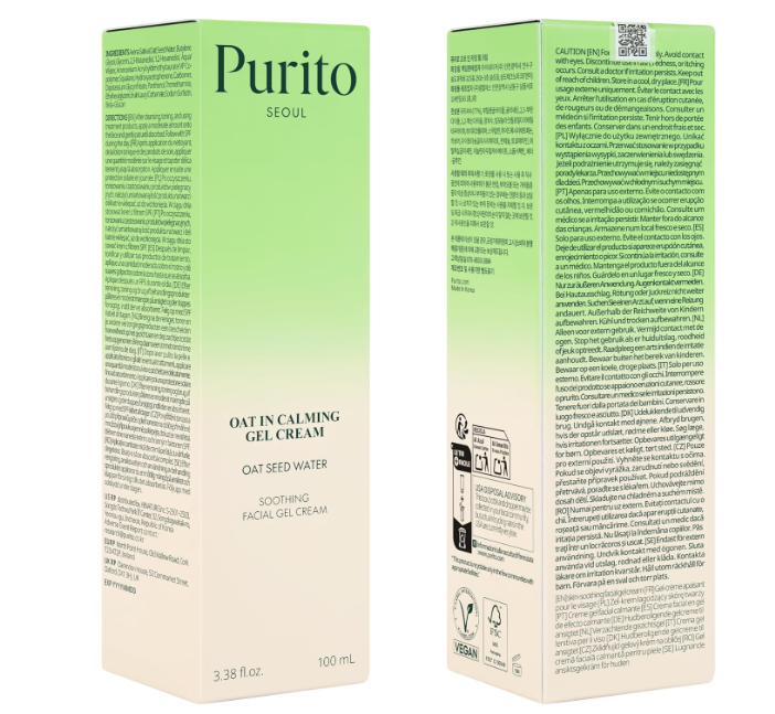 Purito Seoul Oat-In Calming Gel Cream 100ml
