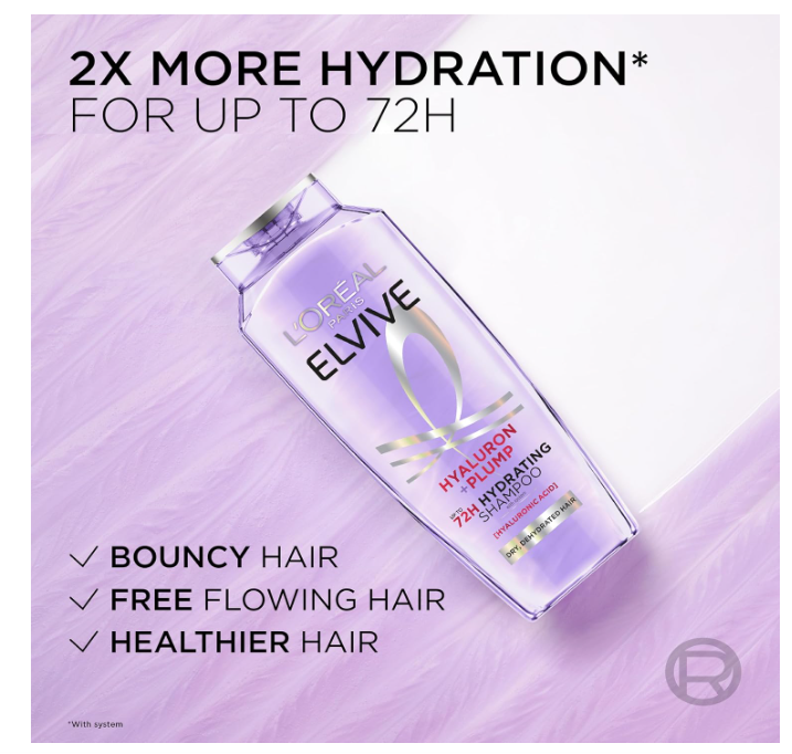 L'Oréal Paris Elvive Hyaluron Plump Hydrating Shampoo 375ml