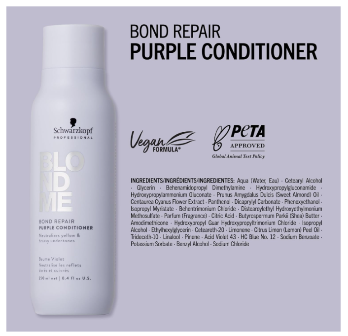 BlondMe Bond Repair Purple Conditioner 250ml
