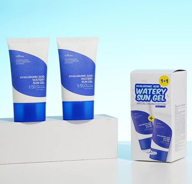 Isntree Hyaluronic Acid Watery Sun Gel SPF50+ PA++++ 2-Pack, 2 x 50ml