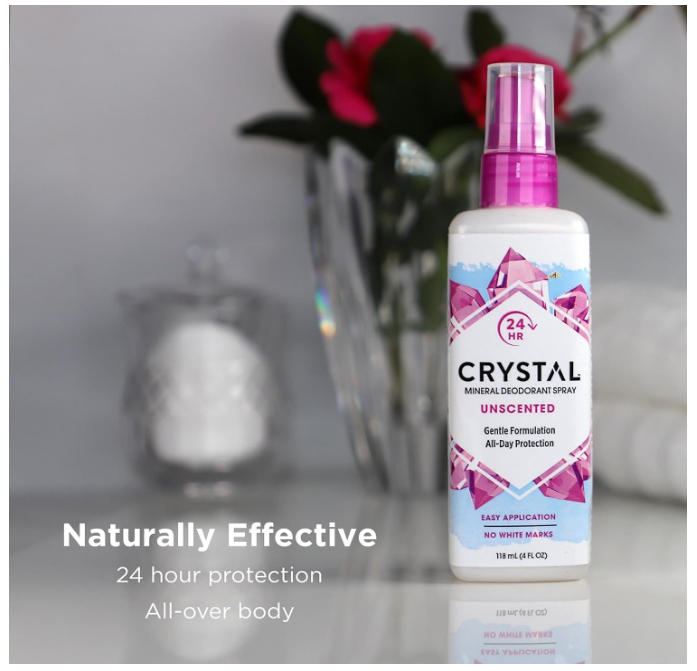 Crystal Essence Mineral Deodorant Spray Unscented 118ml