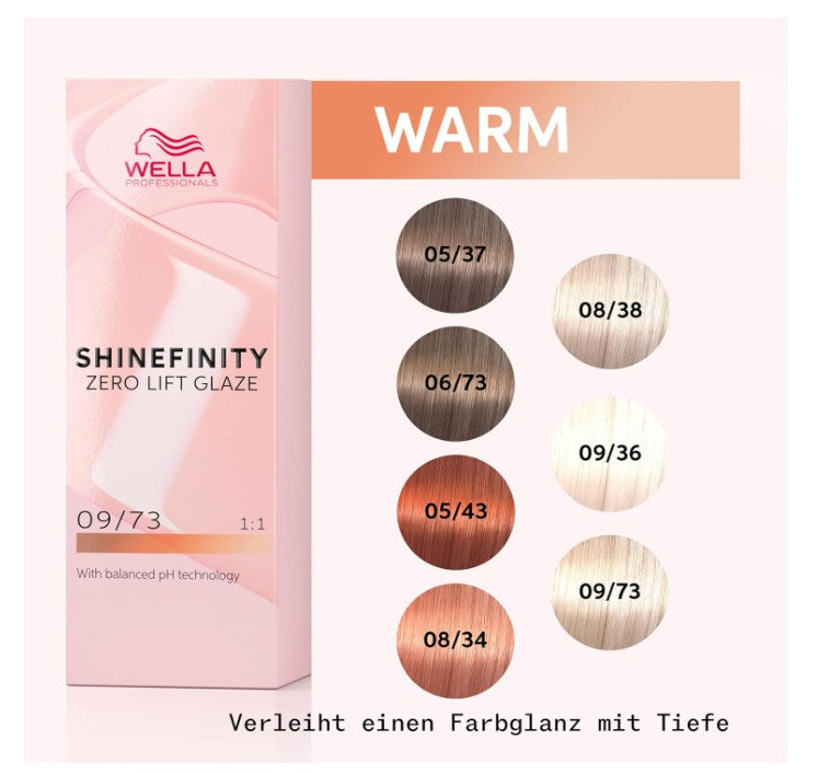 Wella Professionals Zero Lift Shinefinity Glaze 09/73 Warm Caramel Milk 60ml