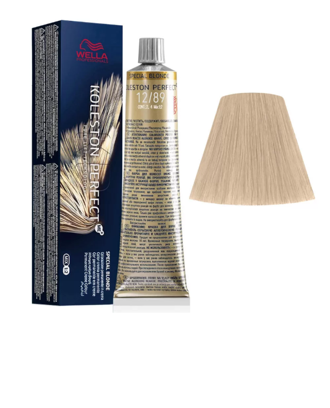 Wella Professionals Koleston Perfect Me 12/89 Special Blonde Pearl Cendre 60ml – 2 Pack