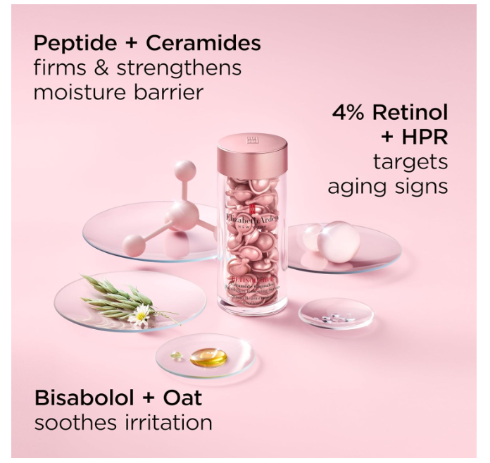 Elizabeth Arden Retinol + HPR Ceramide Capsules Rapid Skin-Renewing Serum 60 Capsules