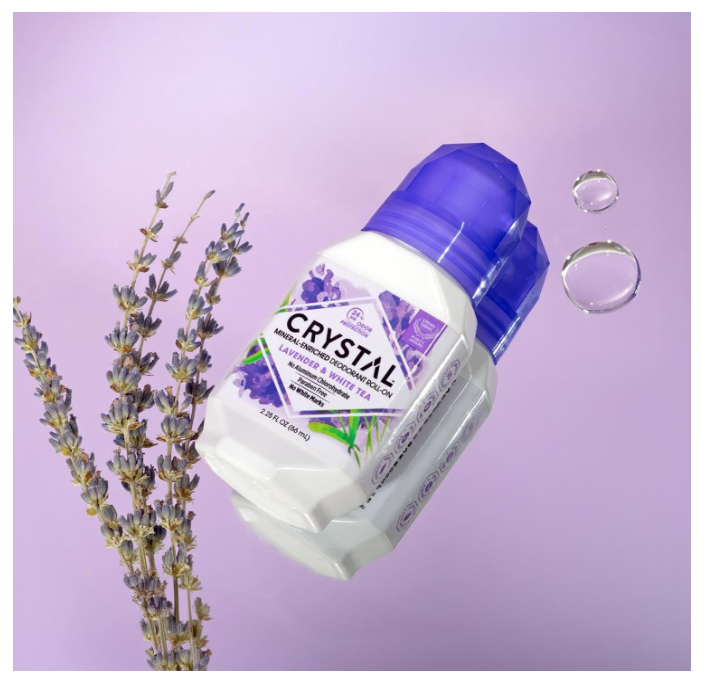 Crystal Essence Deodorant Roll-On Lavender &amp; White Tea 66ml