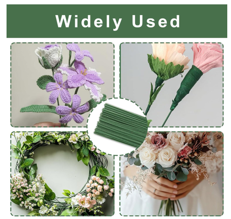 Fogcosy 100 Pcs Plastic Flower Artificial Floral Stems