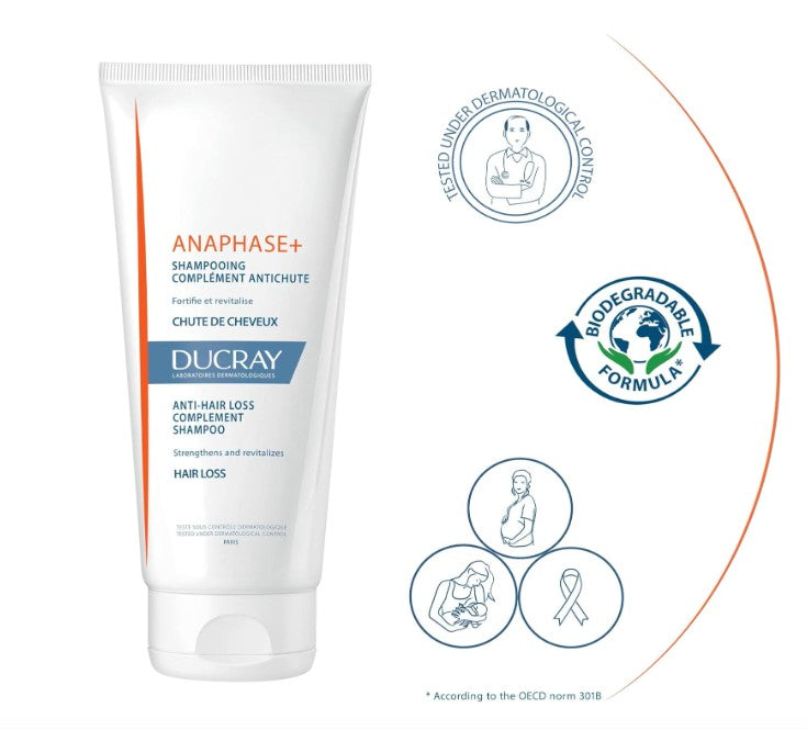 Ducray Anaphase+ Revitalizing Cream Shampoo 200ml