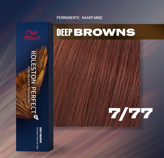 Wella Professionals Koleston Perfect Me 7/77 Medium Blonde Brown 60ml – 3 Pack