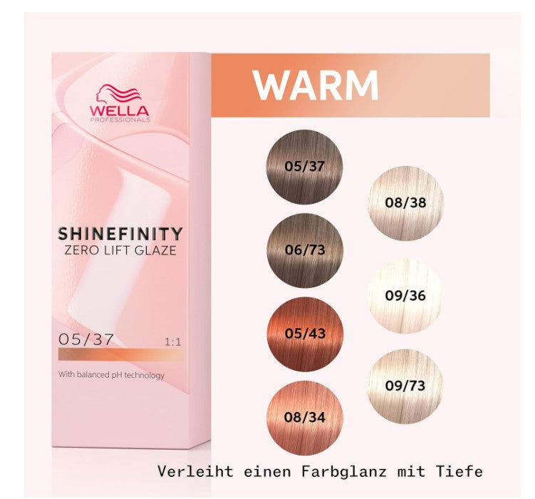 Wella Professionals Zero Lift Shinefinity Glaze 05/37 Warm Caramel Espresso 60ml