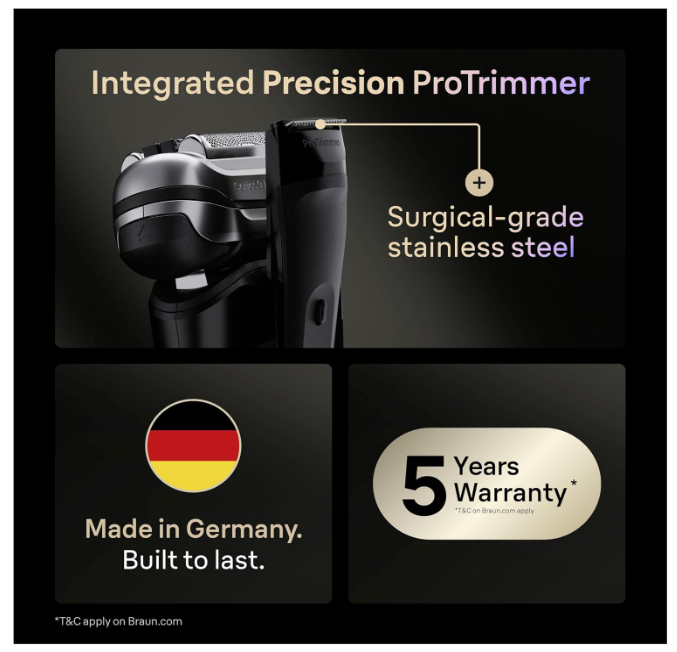 Braun Series 9 PRO+ Men's Electric Shaver Black
