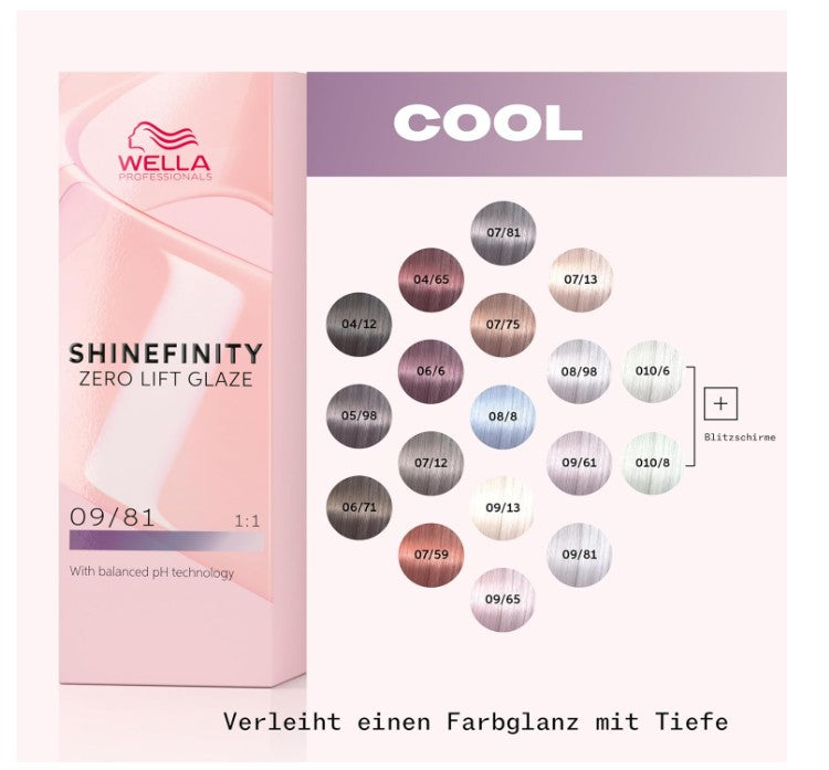 Wella Professionals Zero Lift Shinefinity Glaze 09/81 Cool Platinum Opal 60ml