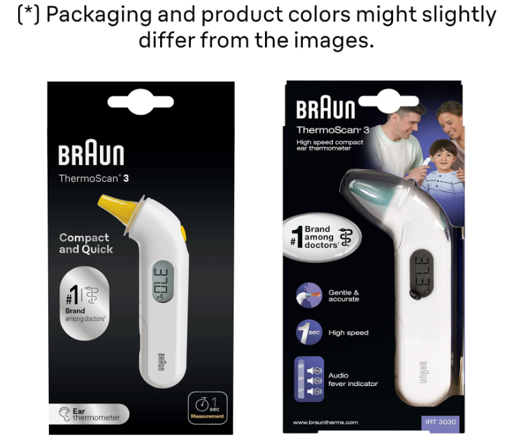 Braun ThermoScan 3 Ear Thermometer White