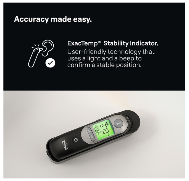 Braun ThermoScan 7 Ear Thermometer Black