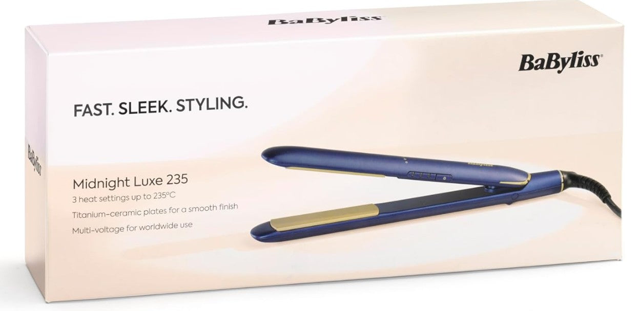 BaByliss Midnight Luxe 235 Hair Straightener – Model 2516U