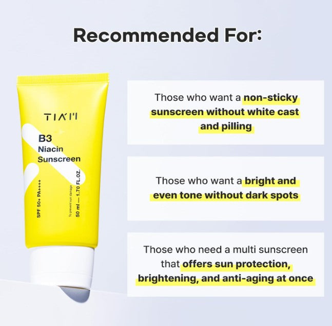 TIAM Vita B3 Source Sunscreen SPF50+ / PA++++ 50ml