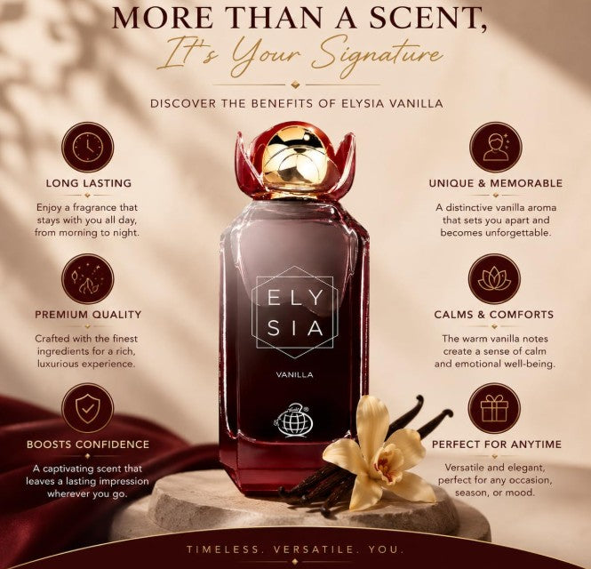 Fragrance World Elysia Vanilla Eau De Parfum 100ml