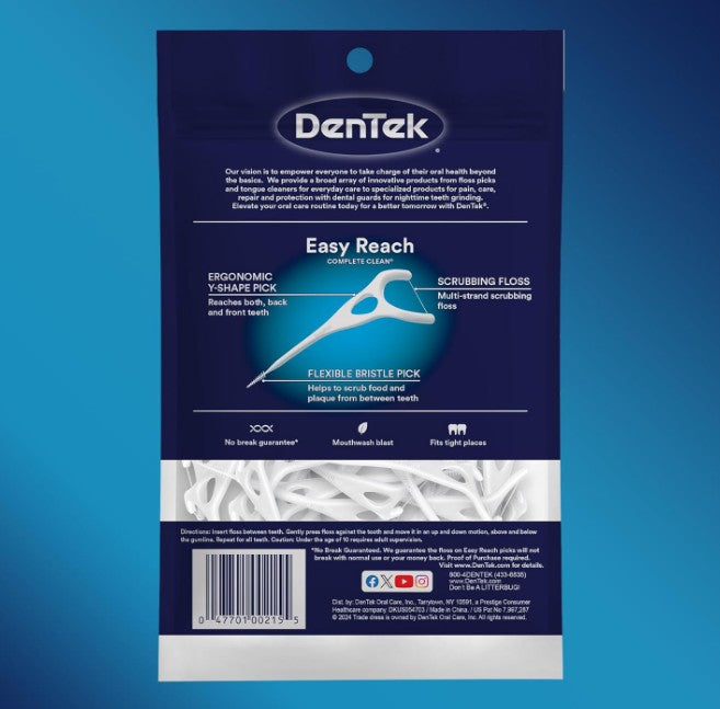 Dentek Complete Clean Easy Reach Floss Picks 75pcs
