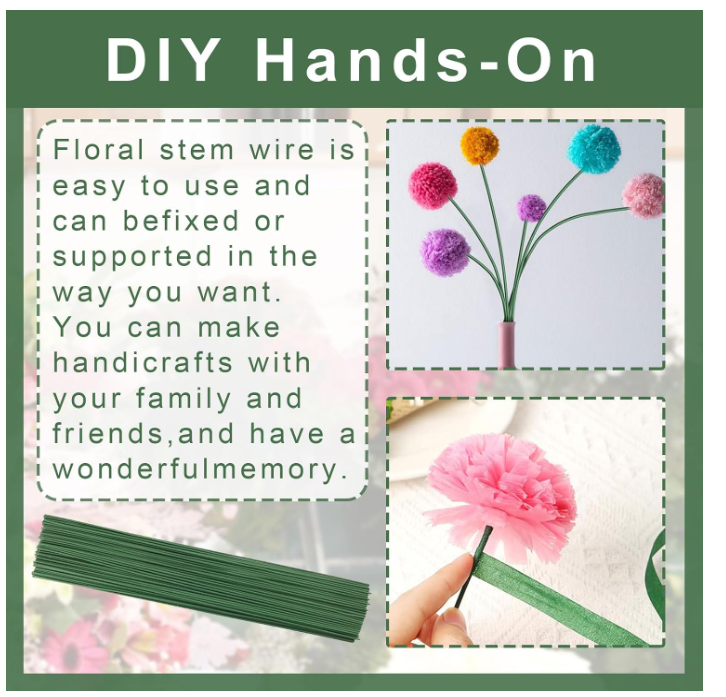 Fogcosy 100 Pcs Plastic Flower Artificial Floral Stems