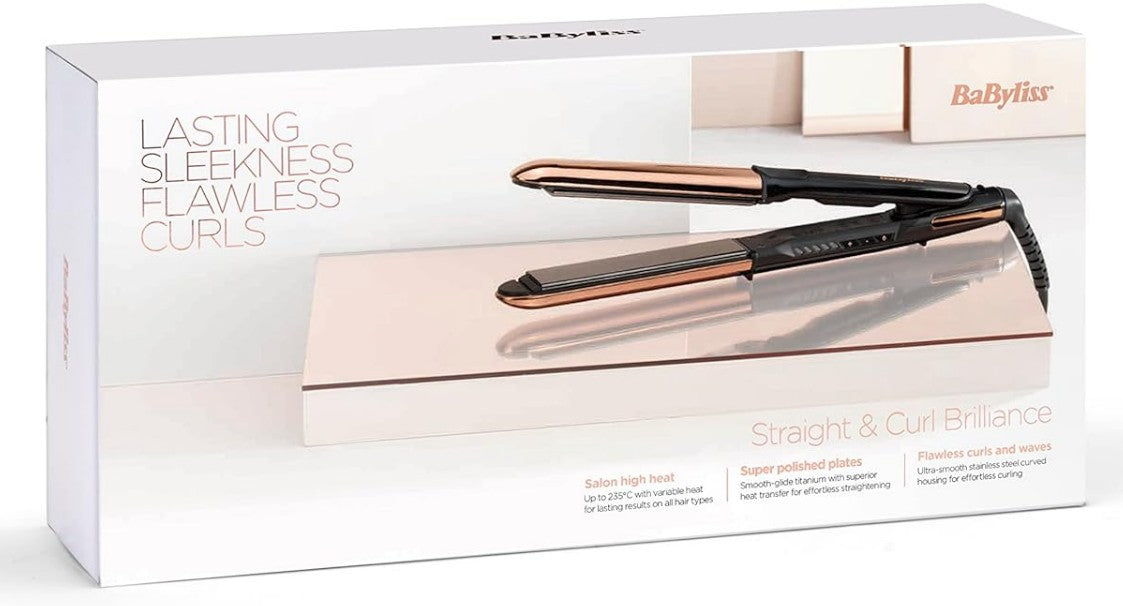 BaByliss Straight & Curl Brilliance Hair Straightener – Model 2481U