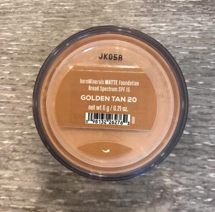 BareMinerals Matte Foundation Broad Spectrum SPF 15 Golden Tan 20 6g