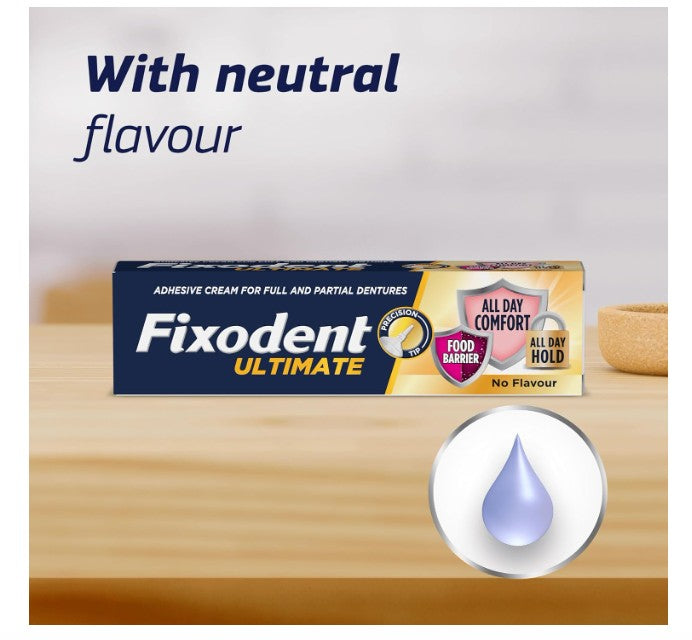 Fixodent Ultimate Denture Adhesive Flavour Free 40g