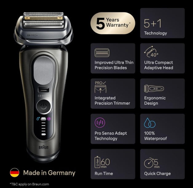 Braun Series 9 PRO+ Electric Shaver Model 9665CCE