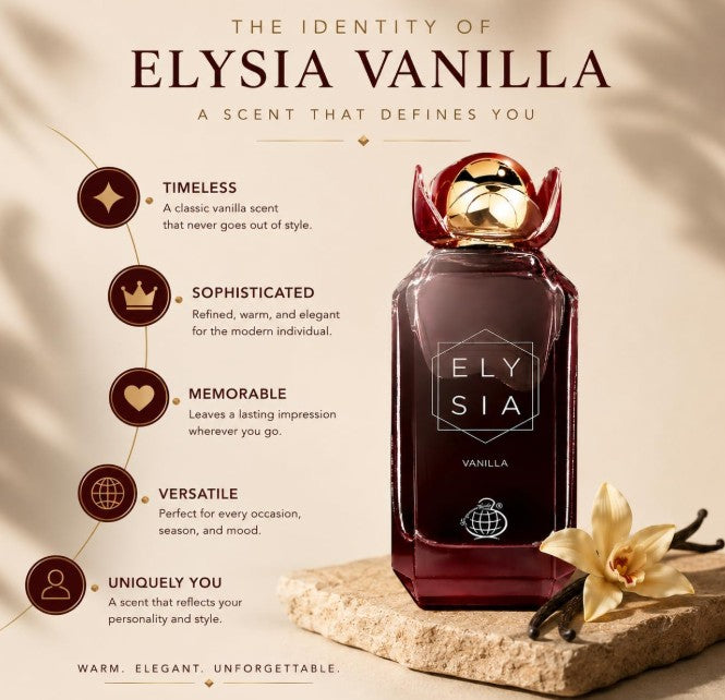 Fragrance World Elysia Vanilla Eau De Parfum 100ml